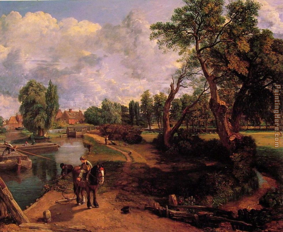 Flatford Mill painting - John Constable Flatford Mill art painting